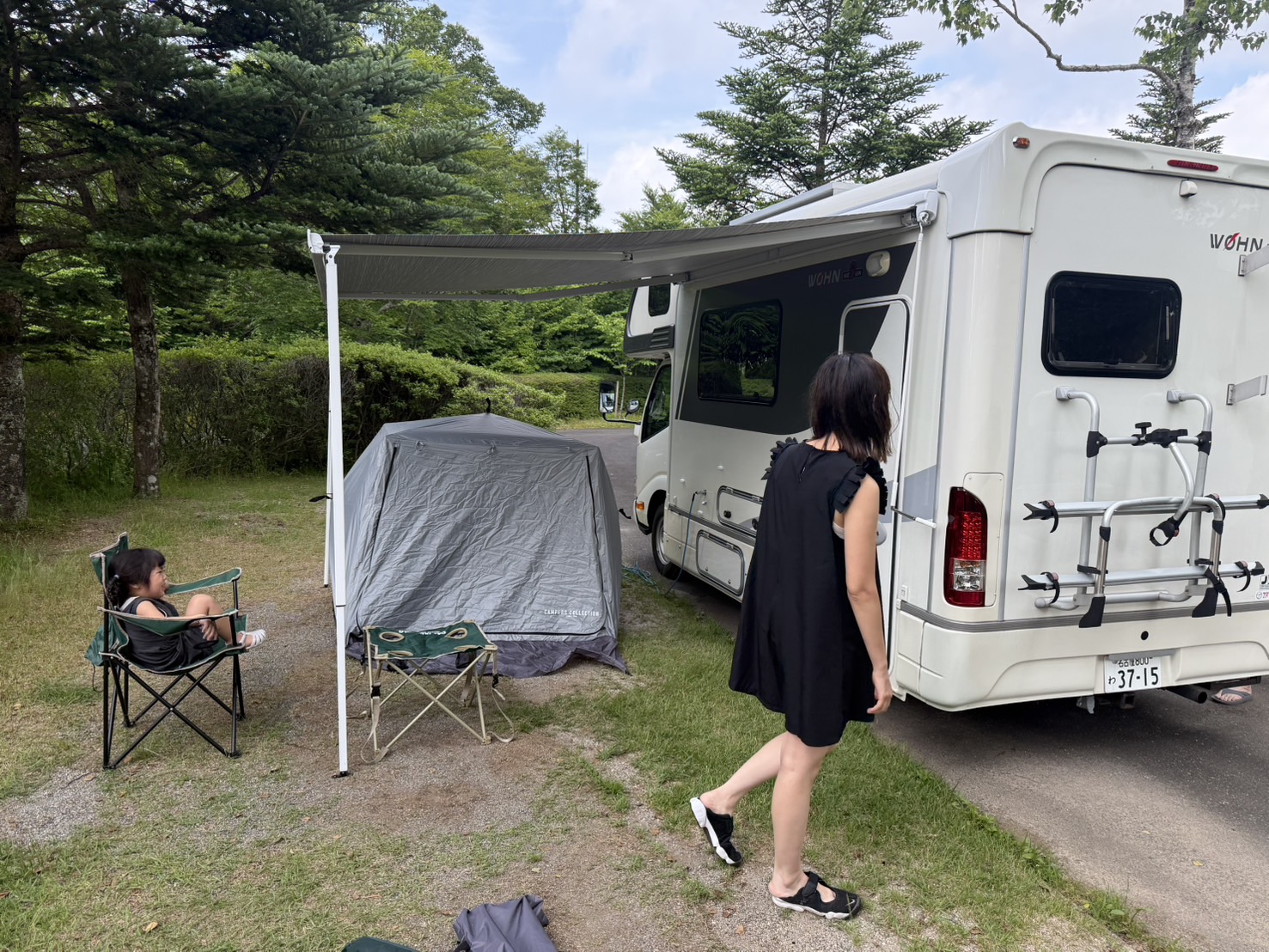 キャンプ場でキャンピングカー｜愛知Kanoa